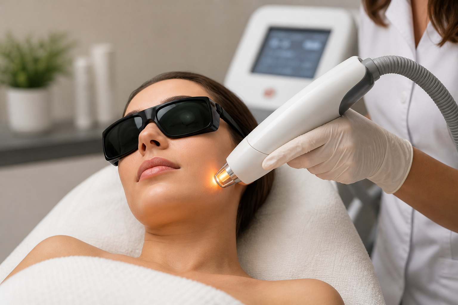 Laser skin treatment in Hull using professional aesthetic device